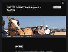 Tablet Screenshot of custercountyfair.com