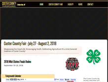 Tablet Screenshot of custercountyfair.org